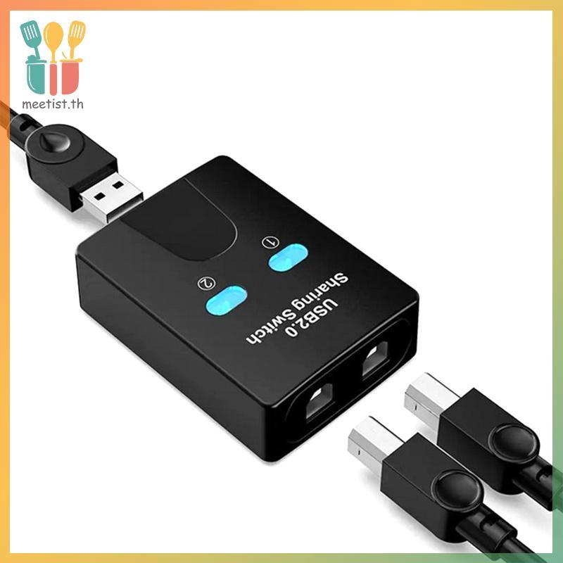 MEET USB2.0 2 พอร์ต Hub USB เครื่องพิมพ์ Sharener สองคอมพิวเตอร์ Splitter U ในแบ่งปันเครื่องพิมพ์ดิสก์แชร์ 2 Usb USB 1out 1 H9S3 TH
