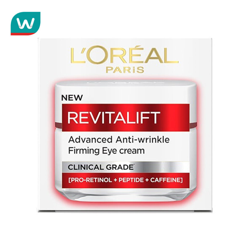 L'Oreal ลอรีอัล ปารีส รีไวทัลลิฟท์ แอดวานซ์ แอนตี้-ริงเคิล เฟิร์มมิ่ง อาย ครีม 15 มล.