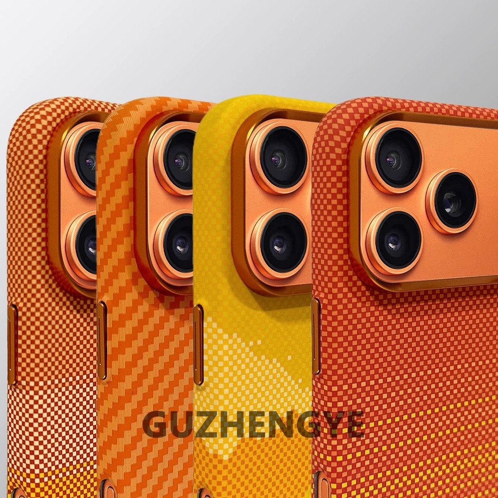 เคสแข็งพีซีซีรีส์สีส้มคุณภาพสูงสําหรับเคส iphone 17 pro max