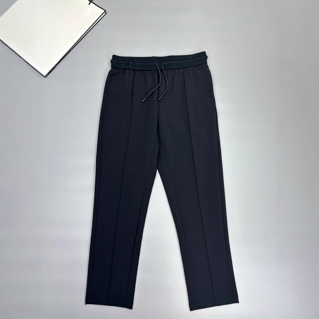 9JJ3 Pra** 25New Men's Fashion Triangle Logo Casual Versatile Long Pants Men's Straight Black Drawst