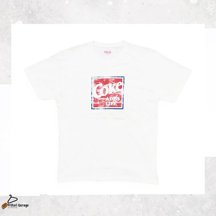 Lativ X Coca-Cola เสื้อยืดกราฟิกวินเทจสีขาวพิมพ์ลาย L