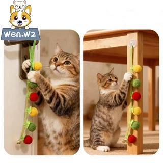 wen.W2 ของขวัญคริสต์มาสแมว! มะเขือเทศแมงกานิส กระดิ่งดังก้อง 3สี ทนทานสุดๆ แปะผนังได้ ของเล่นฮิต