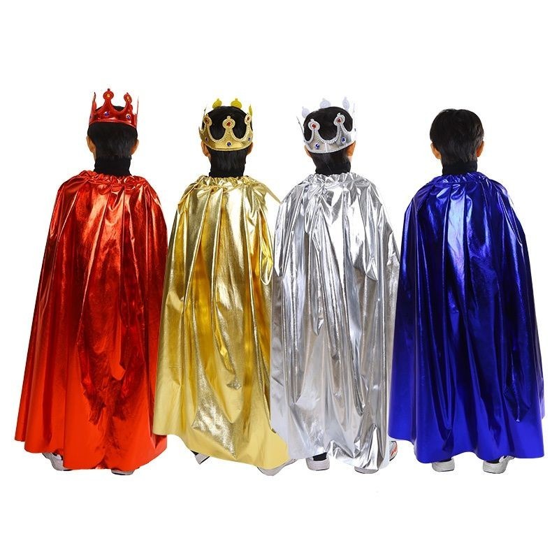 เสื้อคลุมแสดงฮาโลวีนสำหรับเด็ก แบบกษัตริย์ เจ้าชาย และอัศวิน สีสดใส