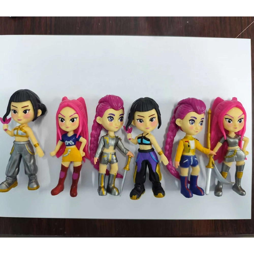 Demon Hunters Action Figure Mira Rumi Zoey Demon Hunters 6Pcs Model Collections Toy