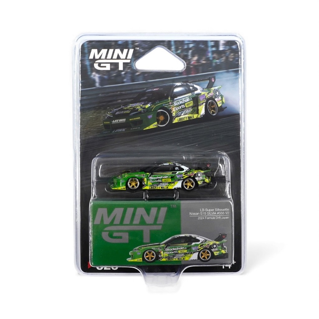 MINI GT No.823 Nissan LB-Super Silhouette S15 SILVIA #555 V2  2024 Formula Drift Japan /Blister packaging MGT00823-BL
