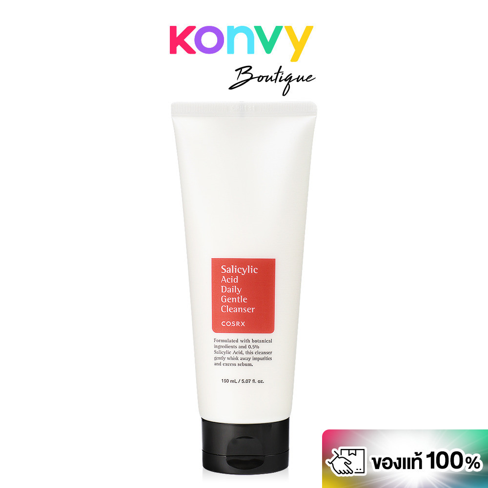 COSRX Salicylic Acid Daily Gentle Cleanser 150ml โฟมล้างหน้าลดปัญหาสิว ลดความมัน ทำความสะอาดผิวได้อย่างหมดจดและอ่อนโ...