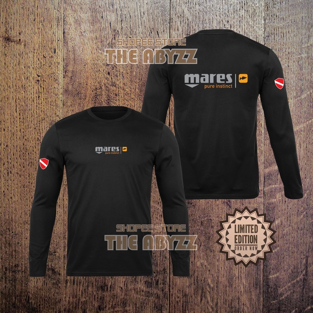 Mares Tshirt ดําน้ําไมโครไฟเบอร์แห้งเร็ว Baju Regulator Diver กลางแจ้ง
