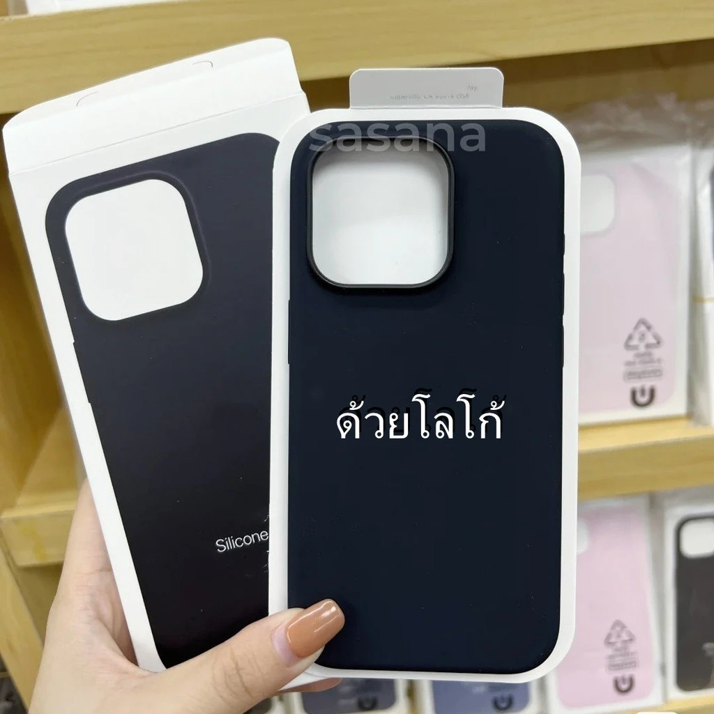 ซิลิโคนเหลวแม่เหล็กสีดําสําหรับ iphone 16/15/14/13/12/ProMax/plus/mini เคสโทรศัพท์คุณภาพสูง Animated pop-up