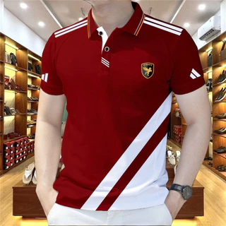 เสื้อโปโลผู้ชาย สไตล์เกาหลี ระบายอากาศดี แห้งเร็ว เหมาะสำหรับการทำงานและใส่ลำลอง