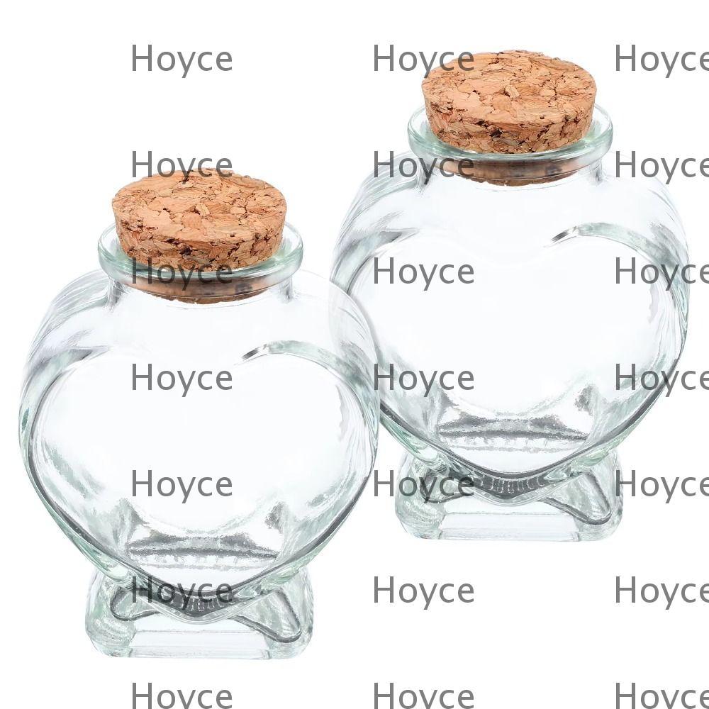 HOYCE Wishing Bottle, Craft Origami Stars Glass Bottle, Fashion Peach Heart Shape Storage Bottle for