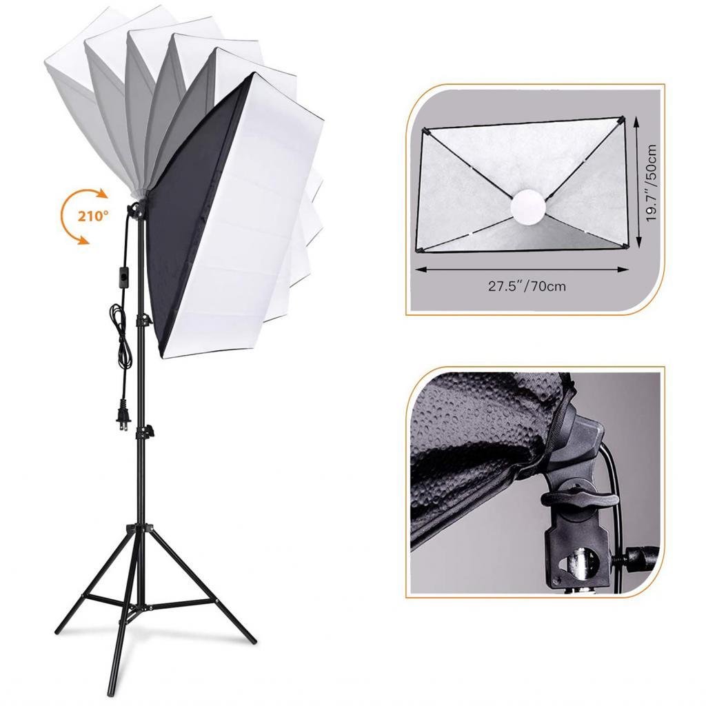 Mallcenter1he-th-sip-tw Camnoon Softbox Lighting Kit สตูดิโอถ่ายภาพ 85W 2800K-5700K อุณหภูมิสีสองสีไ