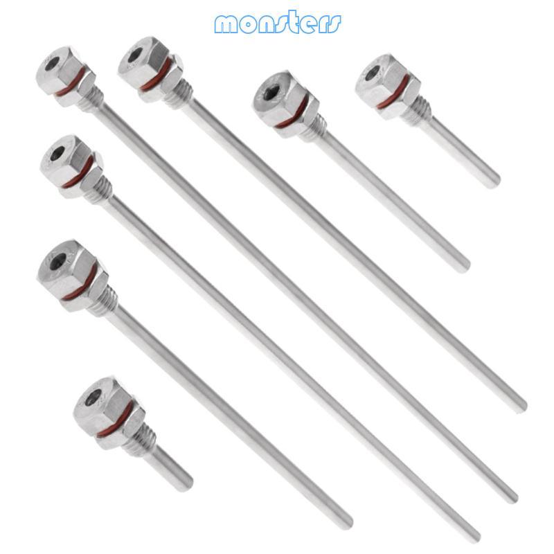 Mon L35-300 มม.เทอร์โมเวลล์s เหล็ก M10X1 5 ด้าย OD6 มม. สําหรับเซ็นเซอร์อุณหภูมิ