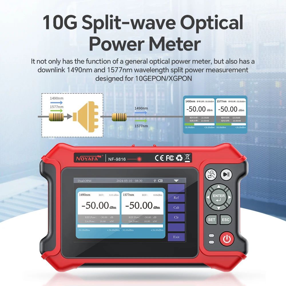 NOYAFA Mini OTDR 1550nm 26dB Optic Otdr Optical Reflector Active Fiber Live Tester Optical Reflectom