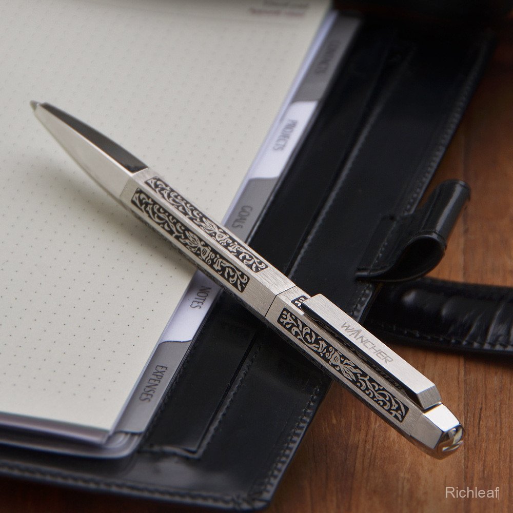 Yihang Goldfish Tangcao ทองเหลือง ปากกาลูกลื่น 6 มุม WANGCHER Palladium Plated