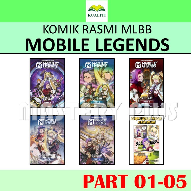 RASMI MLBB COMIC: MOBILE LEGENDS BANG BANG OUTLAW PART 01- 05 MALAY LANGUAGE COMIC COLORING BOOK - ห