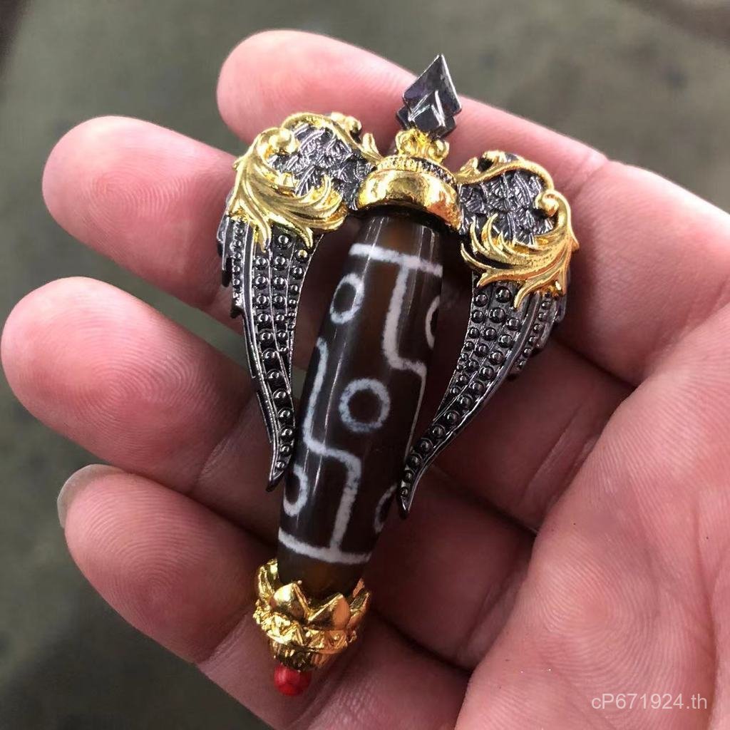 จี้อาเกตแบบเรโทรทิเบต สำหรับสร้อยคอดีไซน์เอง SWH9