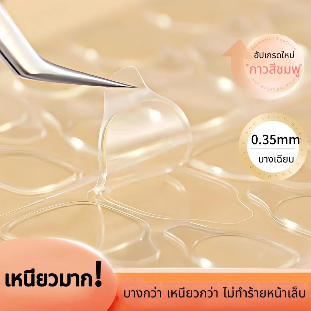 A146 กาวซิลิโคน หนาพิเศษ เหนียวพิเศษ มียูทิลิตี้ชุดเหมาะรูปร่างเล็บขนาดกลางและยาว ติดทนนาน 7-15 วัน  15 ดวง x 2 แผ่น