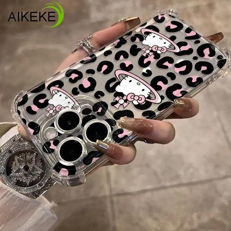 เสือดาวพิมพ์ HelloKitty เคสโทรศัพท์สําหรับ Realme Narzo 80 Lite 70 70X 60 60X 50 Pro 50i 50A 30 20 P