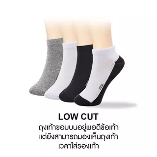 ถุงเท้าข้อสั้น Socksy 12คู่ รุ่นขอบบนอยู่พอดีข้อเท้า เนื้อผ้าหนา ให้สัมผัสนุ่มฟู เวลาใส่นุ่มสบาย