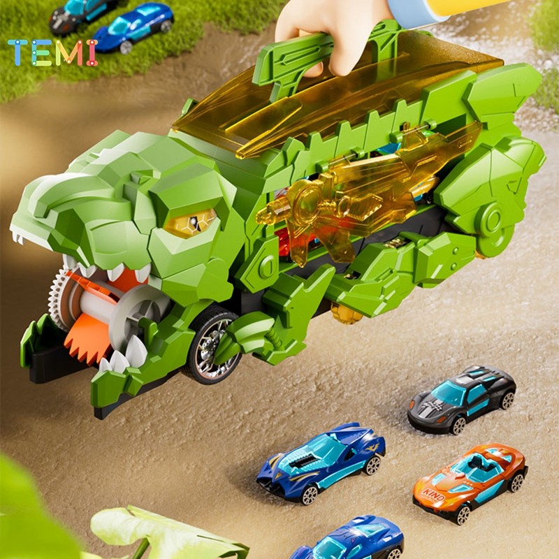 TEMI ไดโนเสาร์ Devouring รถพับ Rail รถบรรทุกเปิดตัวโลหะผสม Catapult ของเล่นไดโนเสาร์ ราคา ถูกที่สุด ดีลบีเคเค แกลเลอรีภาพที่ 7