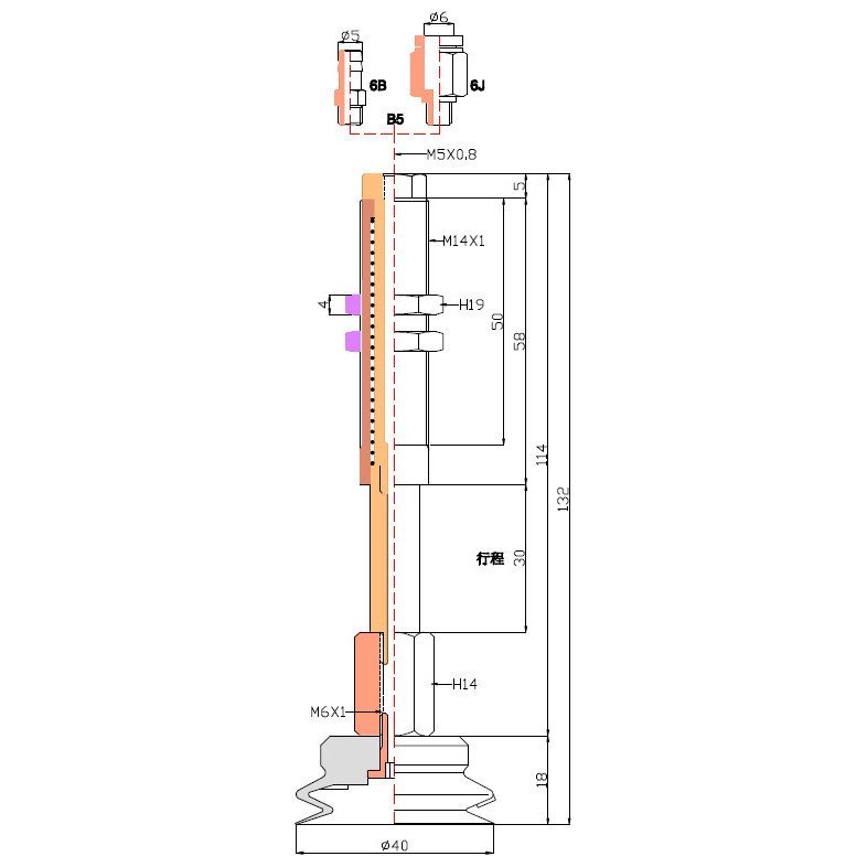 อุปทานโดยตรงเหมือนกัน Wei ชิ้นส่วนโลหะ Shanghai Si M-PC40JN-30-6J-A14NAPJTS-40-30-NO 8V8Q