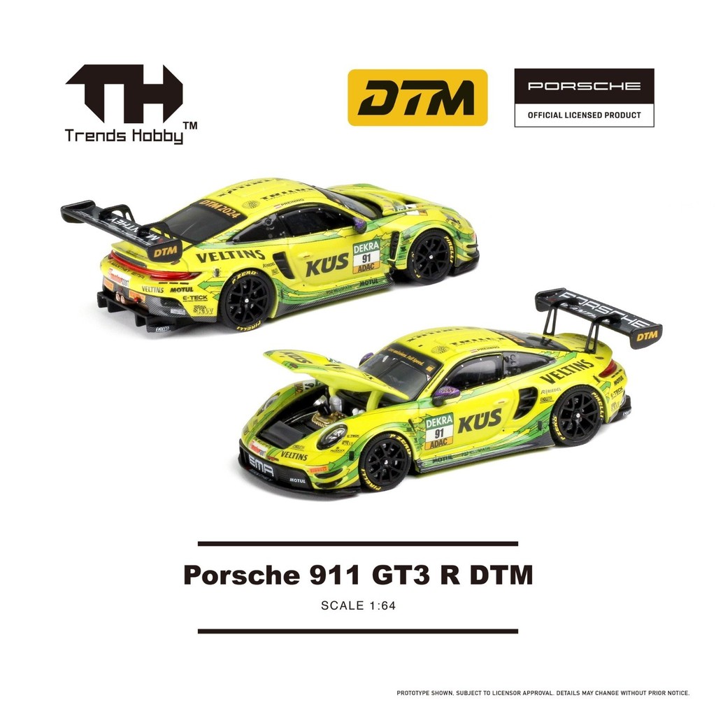 (Preorder) Trends Hobby 1/64 Porsche 911 GT3 R DTM 2024 - YL ETA DECEMBER