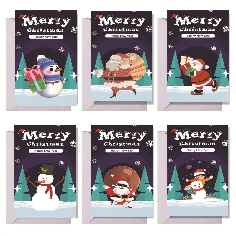 MERRY CHRISTMAS Christmas การ์ดเล็ก การ์ดอวยพรเล็ก สติ๊กเกอร์ซองจดหมาย DX669kydj58.th20251119190516