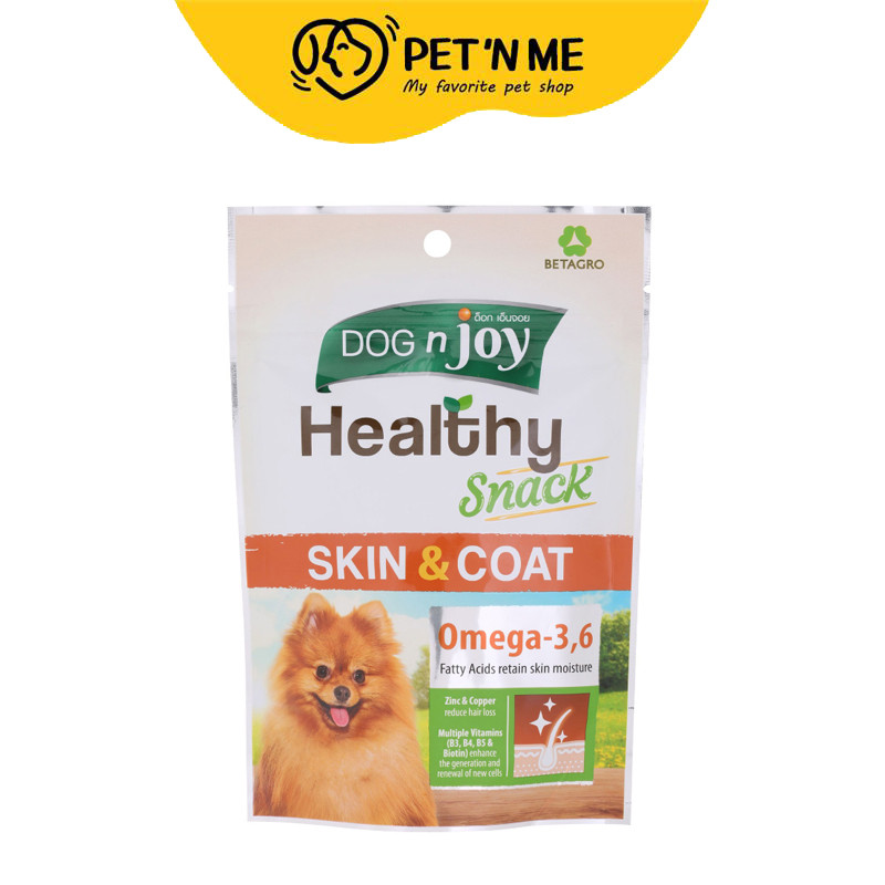 [จัดส่งจากคลัง] DOGNJOY ด็อกเอ็นจอยเฮลท์ตี้ขนมสำหรับสุนัขเพื่อสุขภาพผิวหนังและเส้นขน 100กรัม [8859104007536]