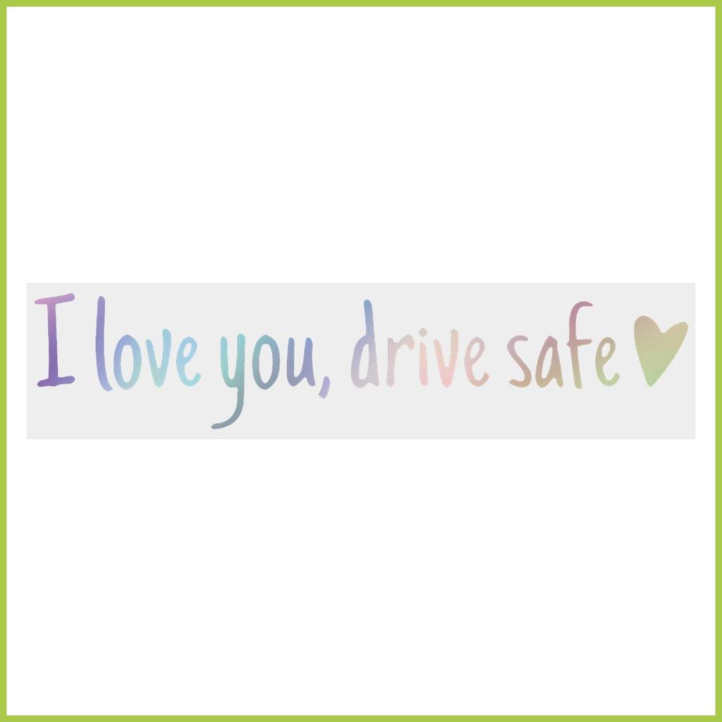 I Love You Drive Safe Mirror Stickers สติ๊กเกอร์ติดรถยนต์และสติ๊กเกอร์สําหรับผู้หญิง I Love You Driv