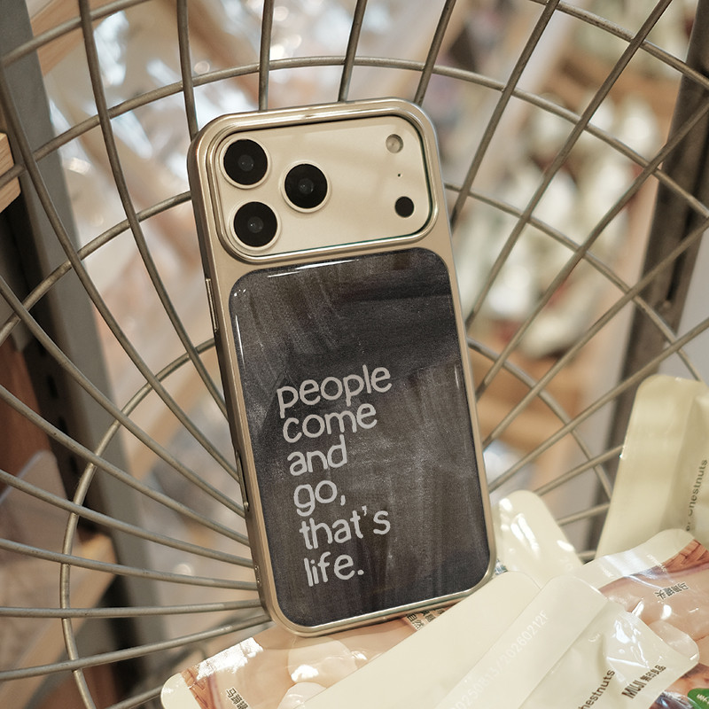ความรู้สึกขั้นสูงกรอบเงินภาษาอังกฤษสั้นประโยคเคสโทรศัพท์Drop-ResistantสําหรับiPhone 17 Promax 16 Promax 15 Promax 11 12 13 17 14plus 15plus 16e 16plus 15pro 17air