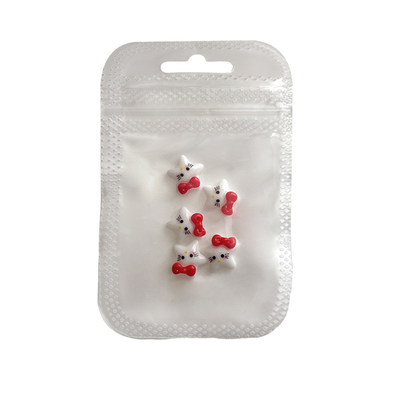 คิตตี้คิตตี้แมวดาวห้าแฉกอุปกรณ์ทําเล็บการ์ตูนน่ารักโบว์ดาวสวมอุปกรณ์ทําเล็บเพชร - รูปที่ 3