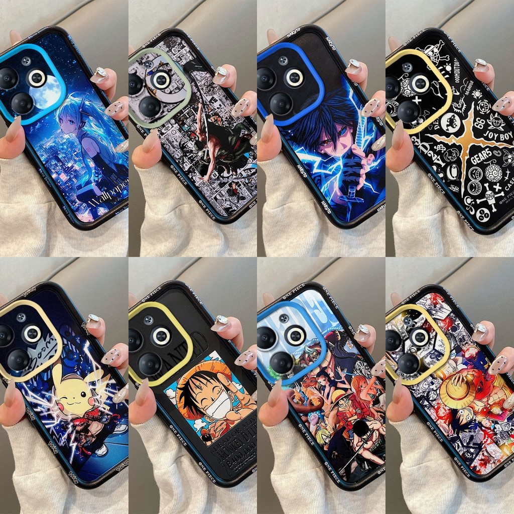 เคส Realme NOTE 70 70X ตัวละครอนิเมะธีมสีดํา เคสโทรศัพท์ซิลิโคนอ่อนนุ่ม YXHS