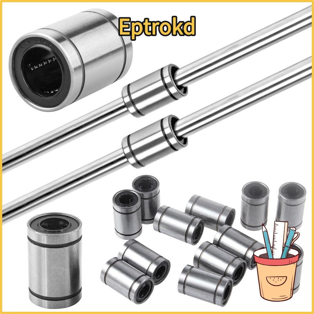 EPTRO บูชเหล็กทนทานสําหรับเครื่องพิมพ์ Rods Shaft LM8UU LM10UU LM12UU LM16UU