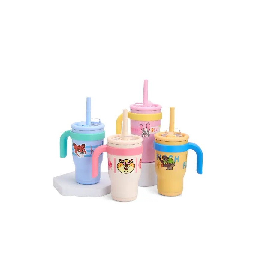 Mini mono แก้วน้ำทัมเบลอร์ สเตนเลสสตีลสองชั้น ลาย Zootopia ความจุ 400 มล. ผลิตจากสเตนเลสสตีลสองชั้น