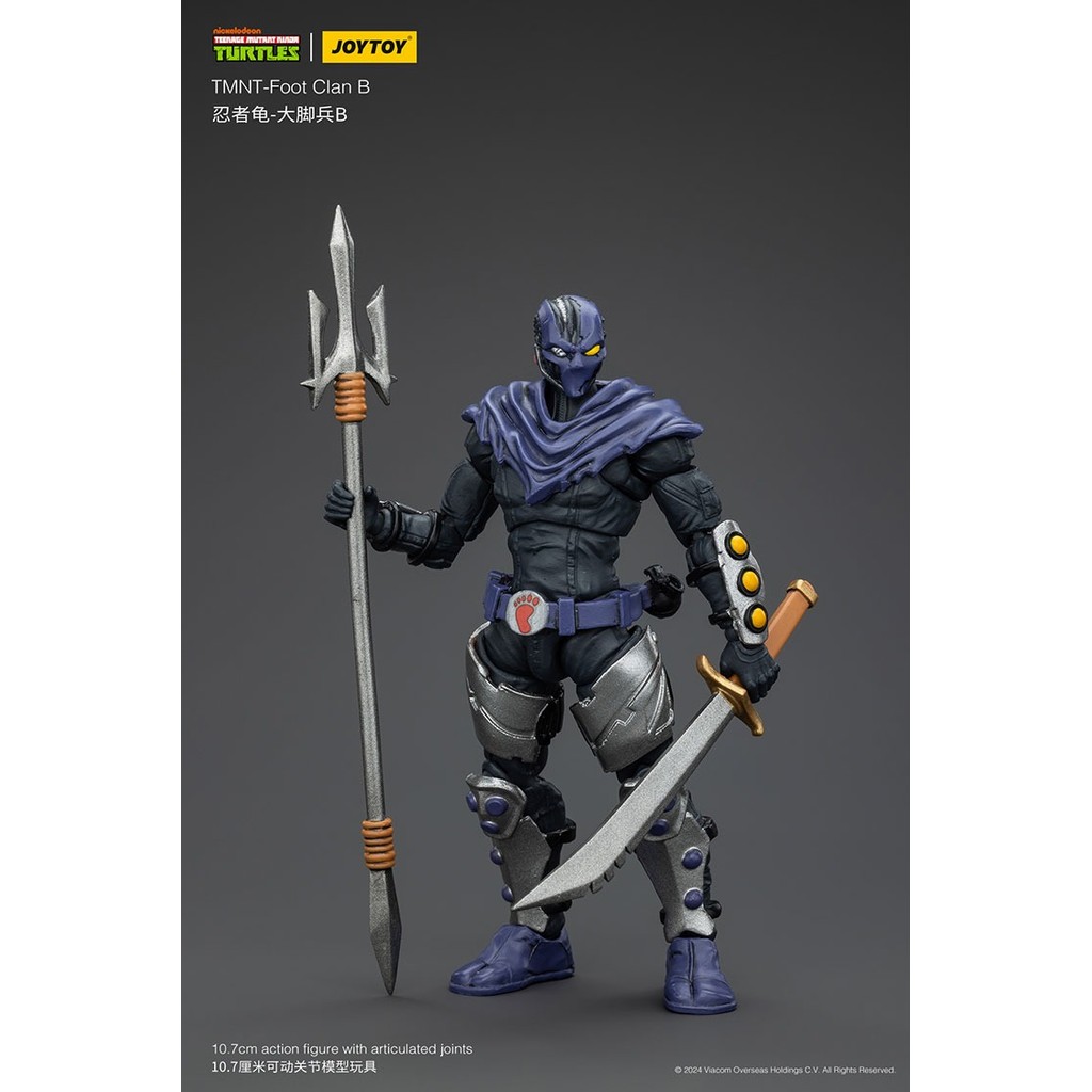 JOYTOY TMNT-Foot Clan B ตัวเลขการกระทําตุ๊กตาของเล่นคอลเลกชันตกแต่งของขวัญรุ่นเดิมรวบรวมรูป Pvc