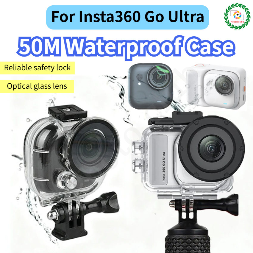 สําหรับ Insta360 GO Ultra เคสกันน้ําใต้น้ํา 50M ดําน้ําป้องกันกรณีสําหรับ 360 Go Ultra