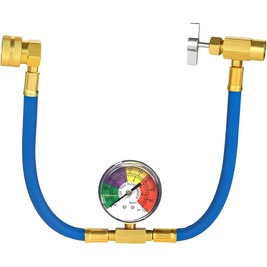 R134A Refrigerant Charge Hose Kit, 18.1 "R134a AC Refrigerant ชาร์จท่อชุดท่อไนลอน,อุปกรณ์เสริมในรถยน