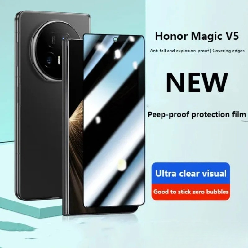 2PCS 9H Anti-Spy ความเป็นส่วนตัวกระจกนิรภัยสําหรับ Huawei Honor Magic V5 V3 Vs3 V2 RSR 5G หน้าจอ Ant