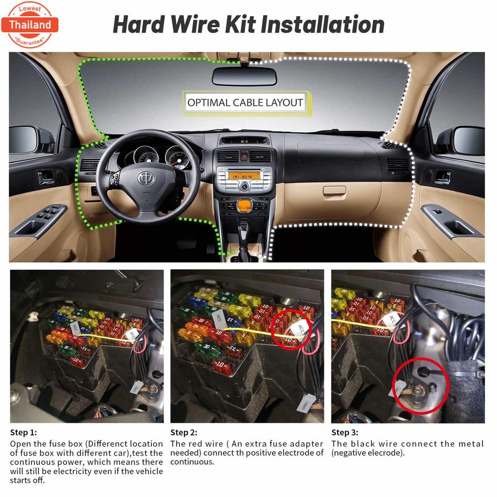 DDPAI Hardwire Kit ันทึก 24 ชั่วโมง สายต่อตรงกล้องติดรถ สำหรั DDPAI Mini 5 / DDPAI Z40 / DDPAI Mola 