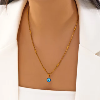สร้อยคอสแตนเลส Twisted Chain กันภัย charm ขนาดเล็ก สวยงาม เป็นของขวัญสำหรับผู้หญิง และยัง hypoallergenic อีกด้วย