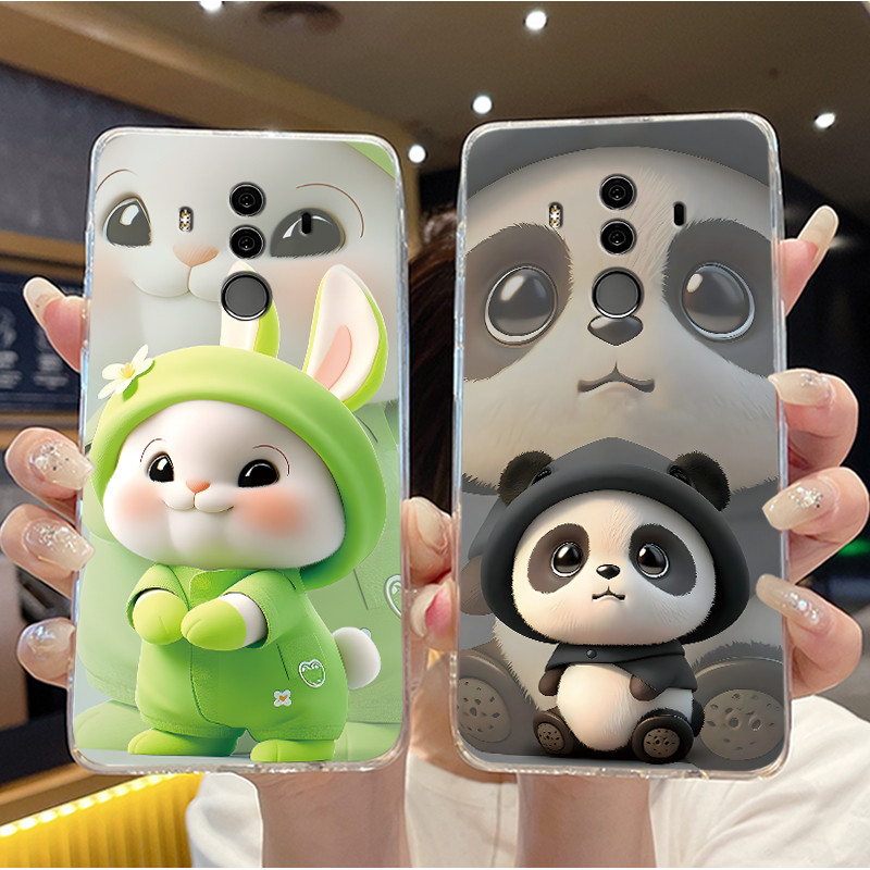 เคสโทรศัพท์สําหรับ Huawei Mate 10 Pro BLA-L29 L09 ซิลิโคนอ่อนนุ่ม TPU Clear ฝาครอบป้องกัน Charming Scenery รูปแบบน่ารัก Catoon สัตว์ Shell