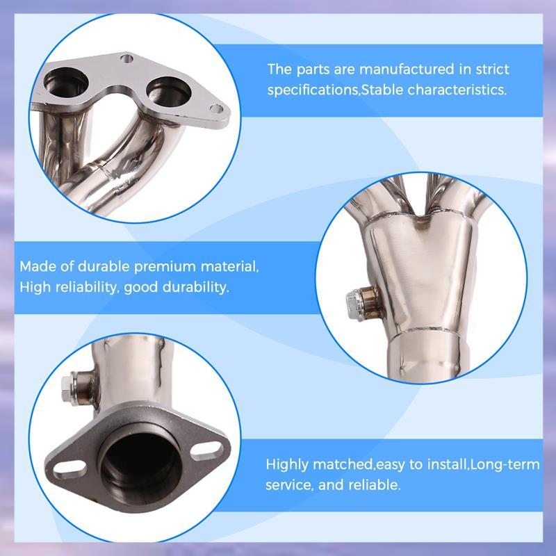 สแตนเลส Race Manifold Header ท่อไอเสียพร้อมปะเก็นสําหรับ EX 2001-2005 1.7L SOHC D17AXQ