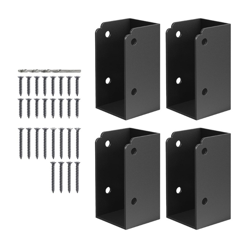 BT 4 ชิ้น Heavy Duty Railing Bracket Connector บันไดรั้ว Rail Brackets สําหรับ 2x4 นิ้วโพสต์ Railing