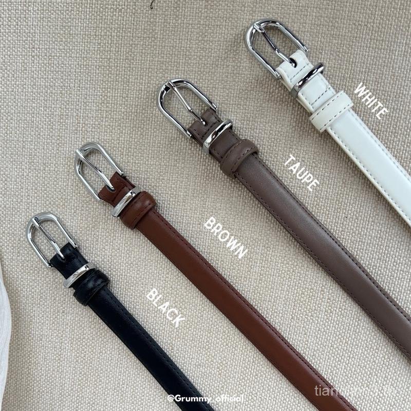 GRUMMY | Silver belt เข็มขัดหนัง อะไหล่เงินงานสั่งผลิตเอง ขนาดในภาพ