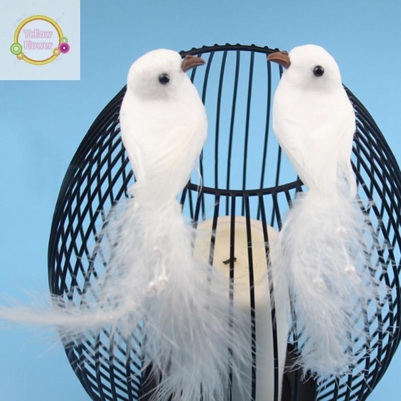 YellowFlower 1 ชิ้นนกจําลองนกพิราบเทียม Park Mall เครื่องประดับ TH