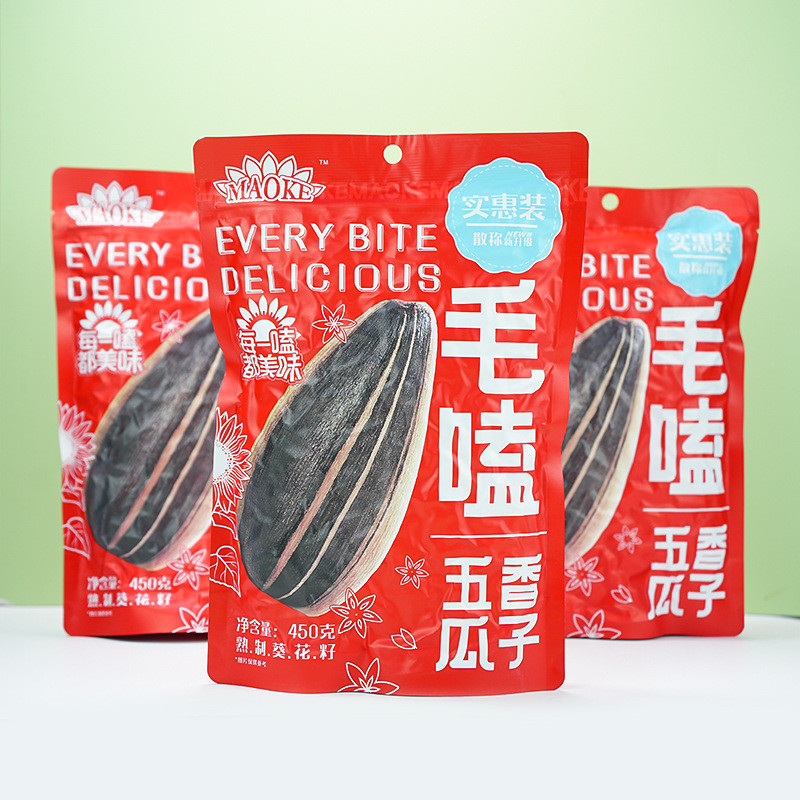 Cha Sunflower Seeds Fur Nibbling 450g Multi-รส Cha Cha Cha Cha Seeds Bagged Large Grain Casual Relie