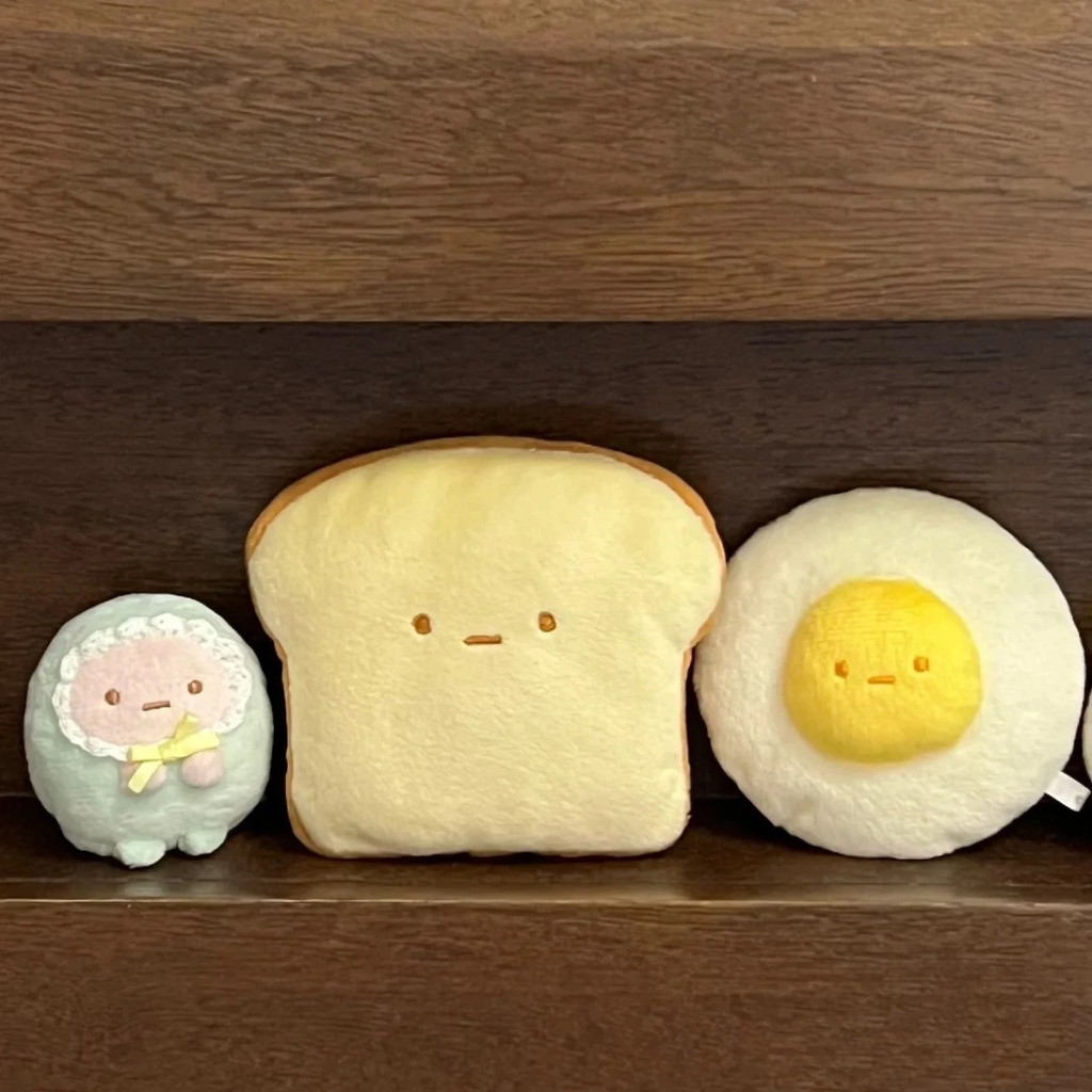 ญี่ปุ่นน่ารัก san-x Corner Creature Corner Cute Pet Bread Series กุ้งทอดไข่ดาวมินิตุ๊กตาของเล่นตุ๊กต