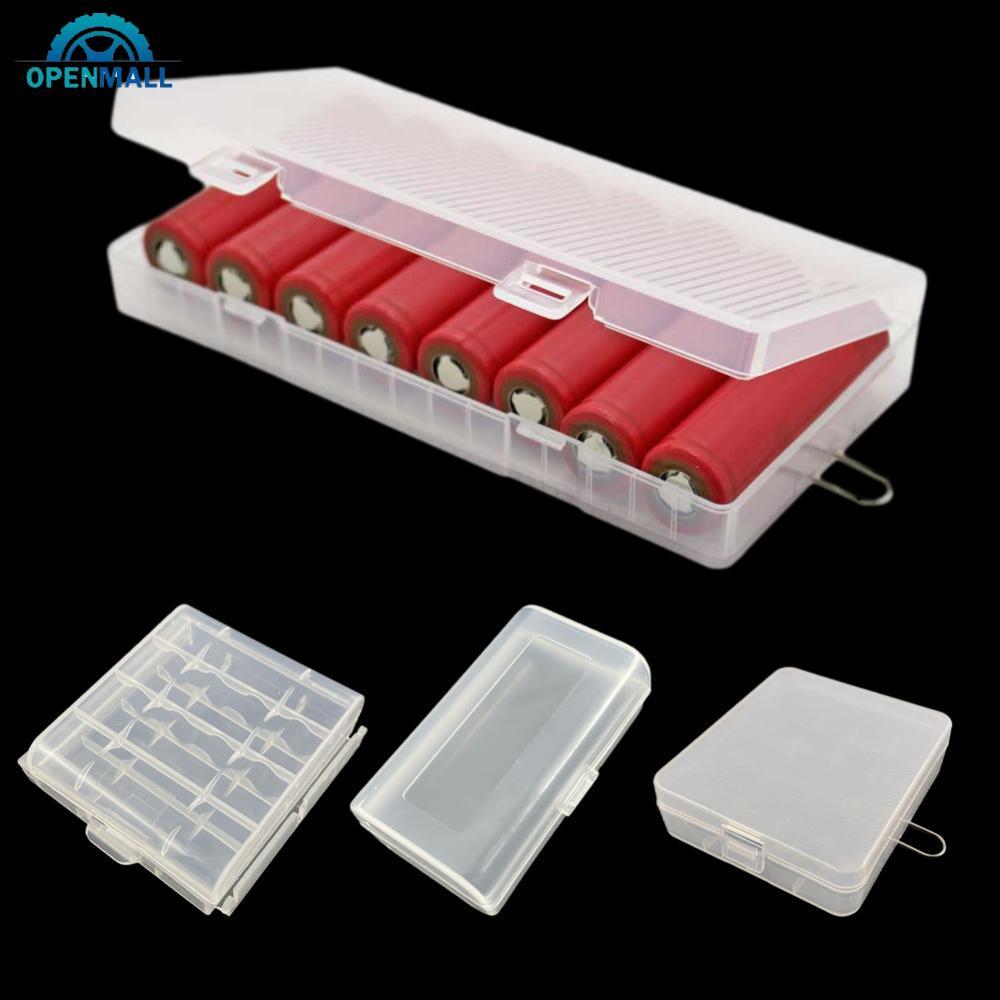 OPENMALL 1 PC 2/4/8-Slot โปร่งใส PP พลาสติกกล่องเก็บแบตเตอรี่สําหรับ AAA/AA/18650 แบตเตอรี่แบตเตอรี่