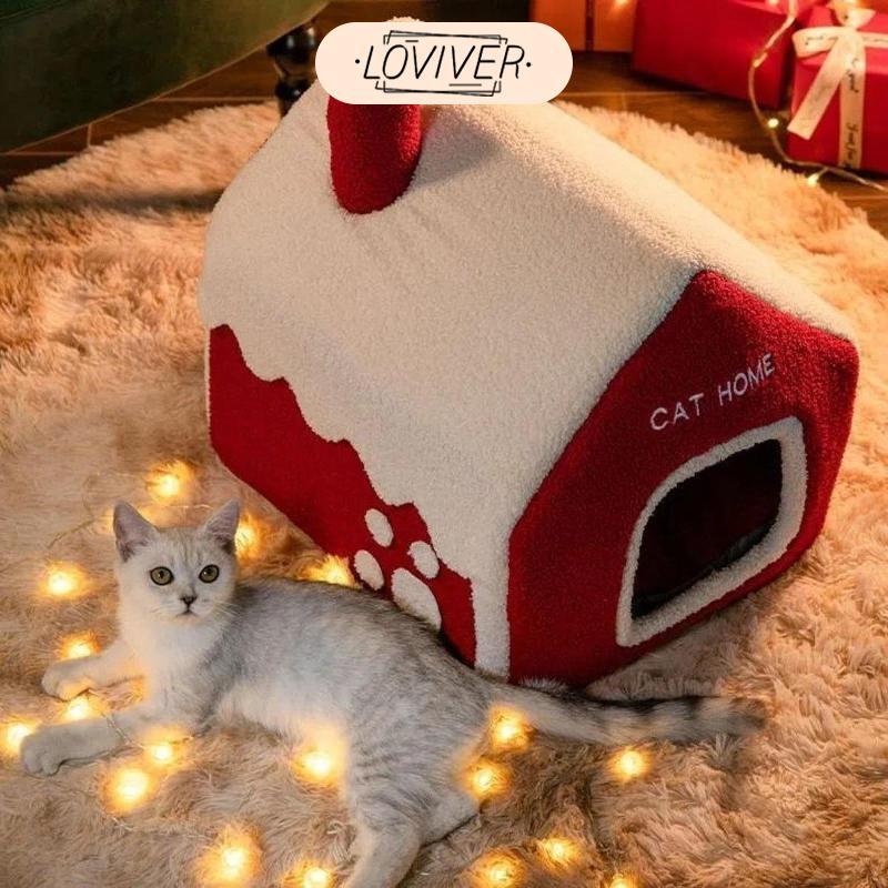 Snow House ที่นอนแมวสําหรับแมวในร่ม Funny Play & Sleep Puppy Kennel สัตว์เลี้ยงแบบพกพา Nest ตกแต่งงานรื่นเริงบ้านแมวที่สะดวกสบาย ราคา ถูกที่สุด ดีลบีเคเค แกลเลอรีภาพที่ 7