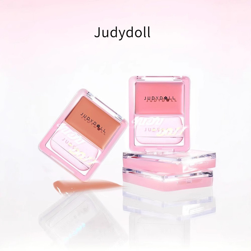 Judydoll Light On The Water Blush สีขยายแสงสูงแผ่นแต่งหน้า Air Feeling Cream Powder Blusher Multi Use Face Blush Cream Facial